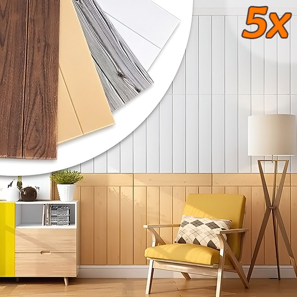 Selbstklebende 3D-Paneele, die Holz imitieren (5 Stk.) | INSTAWOOD