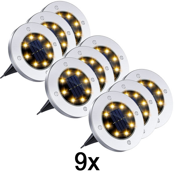 3x Solar-Bodenleuchten für den Außenbereich (3er-Set) | LUMIGARD