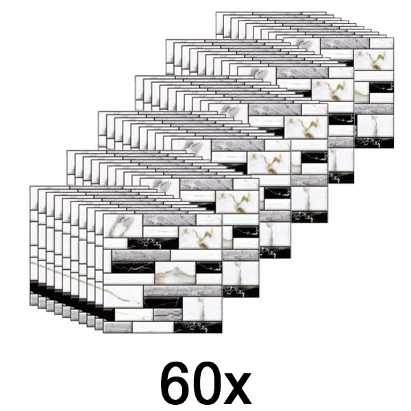 6x 3D Wandaufkleber in Marmoroptik (10 Stk.) | MARBLEBLOCKS