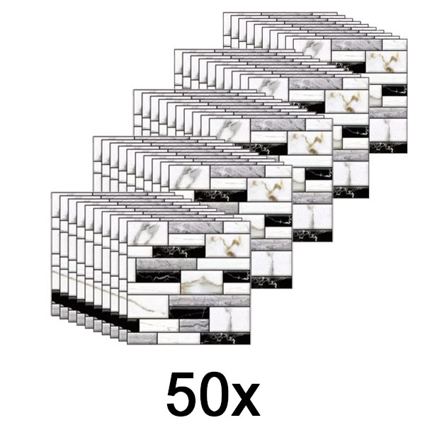 5x 3D Wandaufkleber in Marmoroptik (10 Stk.) | MARBLEBLOCKS