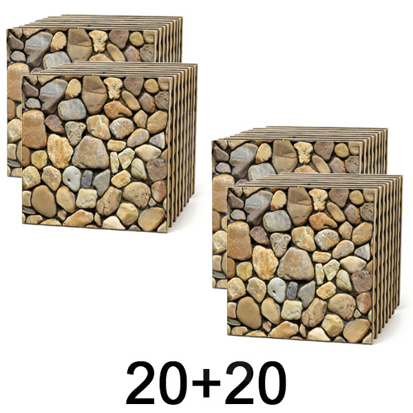 2x 3D-Wandfliesen in Steinoptik – abziehen und aufkleben | STONEBLOCKS 1+1 GRATIS