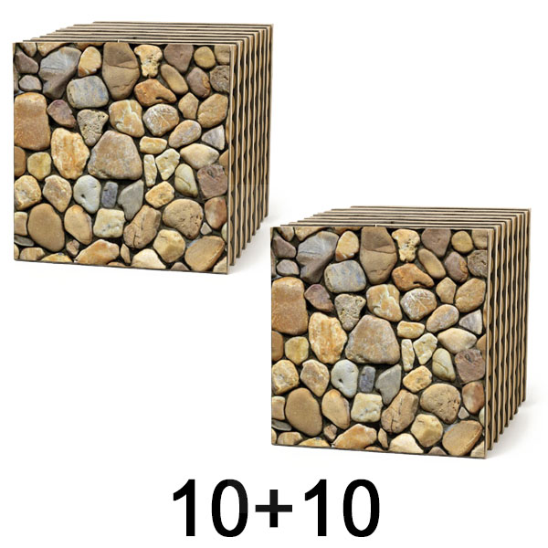 1x 3D-Wandfliesen in Steinoptik – abziehen und aufkleben | STONEBLOCKS 1+1 GRATIS