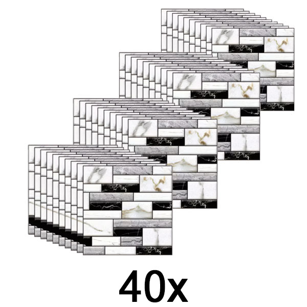 4x 3D Wandaufkleber in Marmoroptik (10 Stk.) | MARBLEBLOCKS