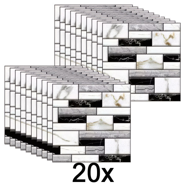 2x 3D Wandaufkleber in Marmoroptik (10 Stk.) | MARBLEBLOCKS