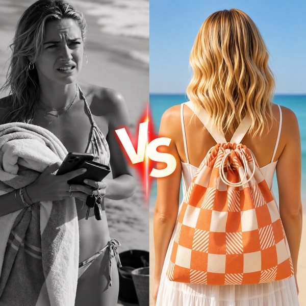 Verwandelbares Strandtuch-Rucksack | BAGTOW
