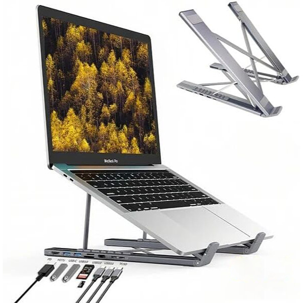 Laptop-Dock auf Augenhöhe - 8 Anschlüsse | LAPDOCKX
